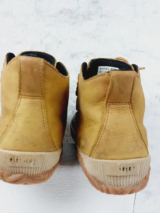 Sorel Women's Chestnut Tan Black Out N About Plus Ankle Rain Duck Boots Size 8.5 - Picture 4 of 10